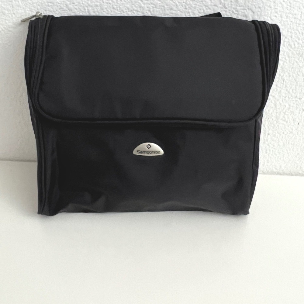 Samsonite Travel Organizer Toiletry Kit Black‎ Nylon Hanging Cosmetic Bag
